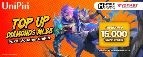 Beli Voucher UniPin di Yomart – Top Up Diamonds MLBB, Dapatkan Bonus hingga 15%